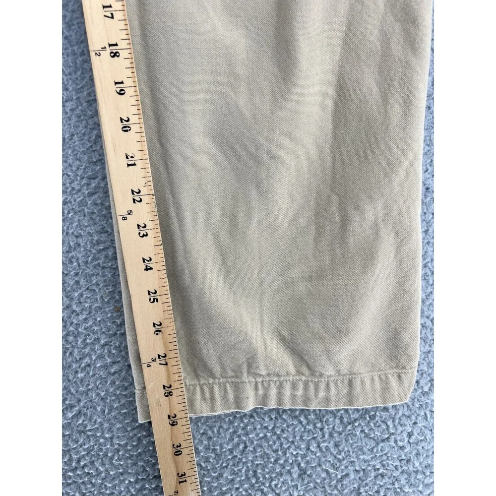 PATAGONIA Organic Cotton Pant Men 38 (35x29 Actual) Tan Khaki Chino Straight Leg